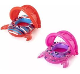 Bestway Βρεφικό Σωσίβιο Swimtrainer με Διάμετρο 86εκ. και Σκίαστρο