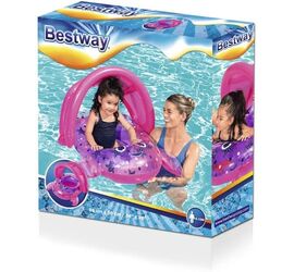 Bestway Βρεφικό Σωσίβιο Swimtrainer με Διάμετρο 86εκ. και Σκίαστρο