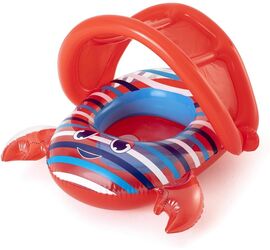 Bestway Βρεφικό Σωσίβιο Swimtrainer με Διάμετρο 86εκ. και Σκίαστρο