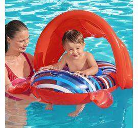 Bestway Βρεφικό Σωσίβιο Swimtrainer με Διάμετρο 86εκ. και Σκίαστρο