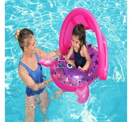 Bestway Βρεφικό Σωσίβιο Swimtrainer με Διάμετρο 86εκ. και Σκίαστρο