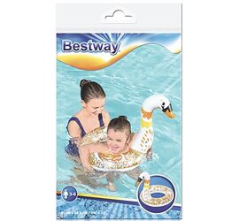 Bestway Παιδικό Σωσίβιο Κουλούρα με Glitter, Σε σχέδιο Flamingo και Κύκνο