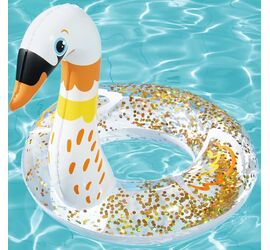 Bestway Παιδικό Σωσίβιο Κουλούρα με Glitter, Σε σχέδιο Flamingo και Κύκνο
