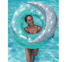 Bestway Κουλούρα Με Μαξιλάρι, Χερούλια και Glitter Ø117m