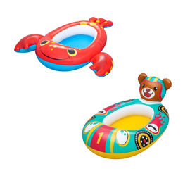 Bestway Φουσκωτή Παιδική Βάρκα Splash Buddy Αστακός / Αρκουδάκι 117x116cm για 3+ Ετών
