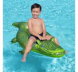 Bestway Crocodile Παιδικό Φουσκωτό Ride On Θαλάσσης Κροκόδειλος με Χειρολαβές Πράσινο 152εκ.