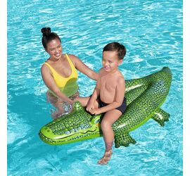 Bestway Crocodile Παιδικό Φουσκωτό Ride On Θαλάσσης Κροκόδειλος με Χειρολαβές Πράσινο 152εκ.