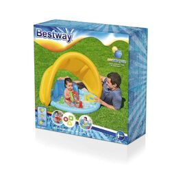 Bestway Βρεφική Φουσκωτή Πισίνα με Σκίαστρο & Παιχνίδια 115x89x76cm για 6+ Μηνών