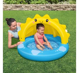 Bestway Παιδική Φουσκωτή Πισίνα Sun με Σκίαστρο 101x97x71cm για 2+ Ετών