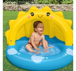 Bestway Παιδική Φουσκωτή Πισίνα Sun με Σκίαστρο 101x97x71cm για 2+ Ετών