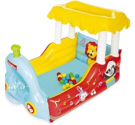 Bestway Φουσκωτό Τρενάκι Παιδότοπος με Μπαλάκια Fisher Price