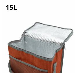 COOLER BAG ΜΕ ΥΦΑΣΜΑ ΣΕ 3 ΧΡΩΜΑΤΑ 15L.ΠΡ.ΚΙΝΑ