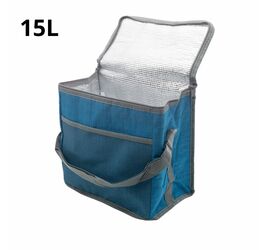 COOLER BAG ΜΕ ΥΦΑΣΜΑ ΣΕ 3 ΧΡΩΜΑΤΑ 15L.ΠΡ.ΚΙΝΑ