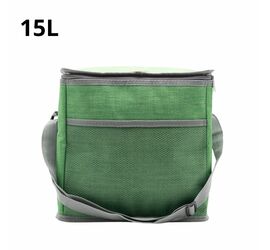 COOLER BAG ΜΕ ΥΦΑΣΜΑ ΣΕ 3 ΧΡΩΜΑΤΑ 15L.ΠΡ.ΚΙΝΑ