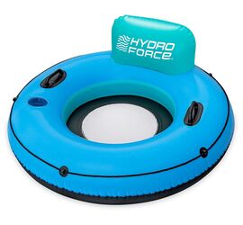 Bestway Hydro Force White Cap Rider Φουσκωτή Πολυθρόνα Θαλάσσης με Πλάτη & Λαβές 119cm για 12+ Ετών