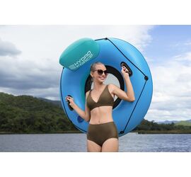 Bestway Hydro Force White Cap Rider Φουσκωτή Πολυθρόνα Θαλάσσης με Πλάτη & Λαβές 119cm για 12+ Ετών