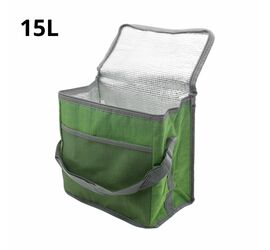 COOLER BAG ΜΕ ΥΦΑΣΜΑ ΣΕ 3 ΧΡΩΜΑΤΑ 15L.ΠΡ.ΚΙΝΑ