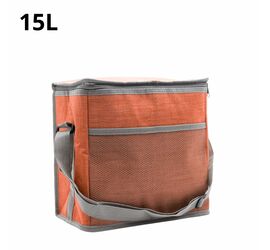 COOLER BAG ΜΕ ΥΦΑΣΜΑ ΣΕ 3 ΧΡΩΜΑΤΑ 15L.ΠΡ.ΚΙΝΑ