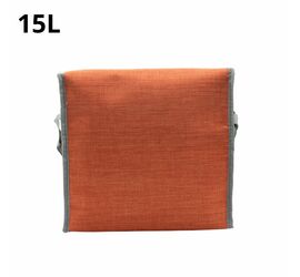 COOLER BAG ΜΕ ΥΦΑΣΜΑ ΣΕ 3 ΧΡΩΜΑΤΑ 15L.ΠΡ.ΚΙΝΑ