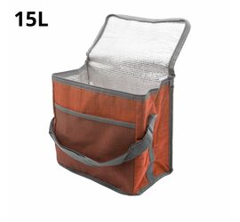 COOLER BAG ΜΕ ΥΦΑΣΜΑ ΣΕ 3 ΧΡΩΜΑΤΑ 15L.ΠΡ.ΚΙΝΑ